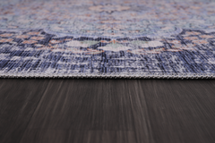 Rugs Depot Traditional Blue Abstract Medallion Washable Rug Design 1487