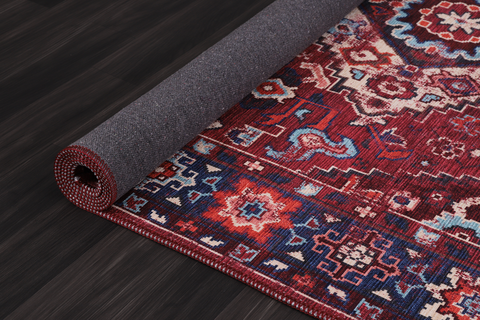 Rugs Depot Geometric Black & White Patchwork Washable Rug Design 1307