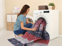 Rugs Depot NH1339 – Machine Washable Gabbeh Rug | Tribal Striped Oriental Carpet with Symbolic Motifs for Living Room, Bedroom & Dining