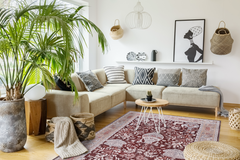 Rugs Depot Traditional Blue Abstract Washable Rug Design R4