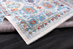 Vintage Area Rug 7650 – Cream Distressed Medallion