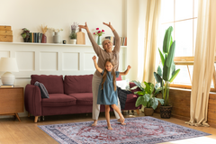 Rugs Depot Bohemian Grey Striped Washable Rug Design K1