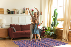 Rugs Depot Modern Purple Floral Washable Rug Design 1322M