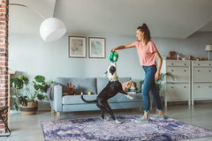 Rugs Depot Traditional Blue Abstract Medallion Washable Rug Design 1487