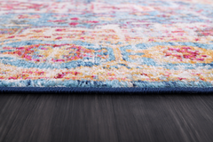 Vintage Area Rug 7664 – Burgundy & Blue Royal Medallion