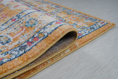 Vintage Area Rug 7656 – Mustard & Rust Bohemian