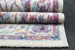 Vintage Area Rug 7658 – Purple Distressed Floral