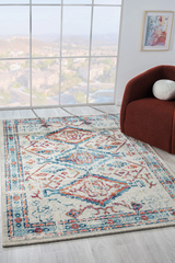 Vintage Area Rug 7661 – Tribal Distressed Terracotta