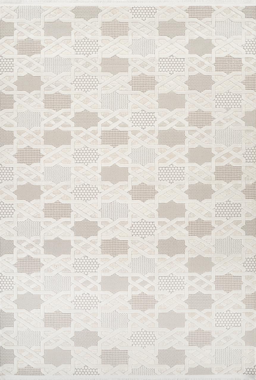 Rugs Depot Cream Modern Boyut BY003 Area Rug – Polypropylene and Polyester, Non‑Shed, Easy‑Clean, Durable | Bedroom, Study, Kids Room, Entryway