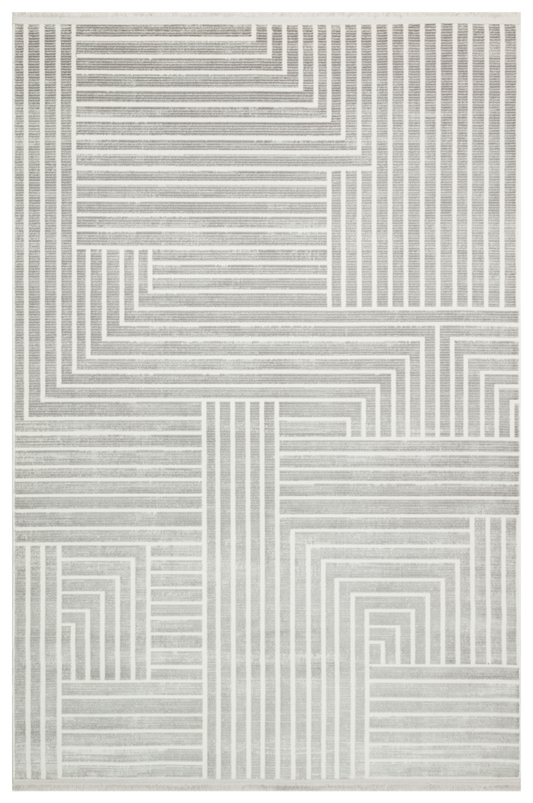 Rugs Depot Grey Modern Cunda CN015 Area Rug – 100% Acrylic, Non‑Shed, Easy‑Clean, Durable | Bedroom, Study, Kids Room, Entryway