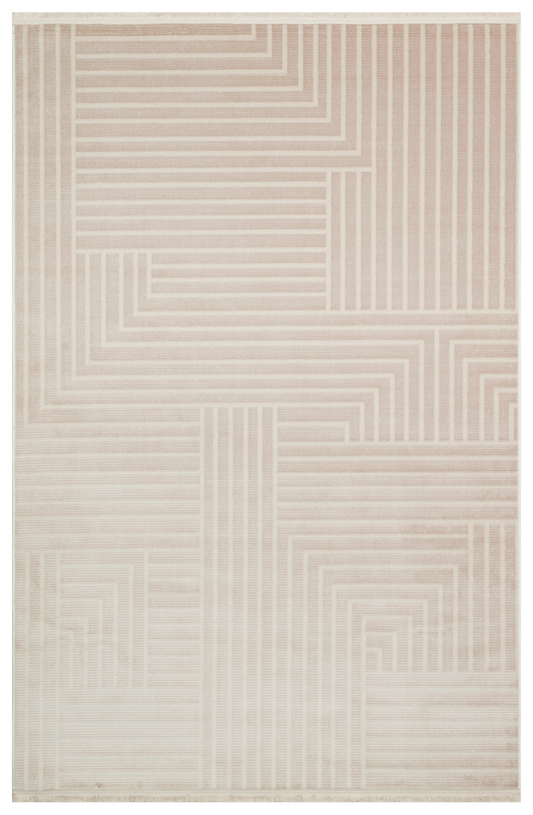 Rugs Depot Beige Modern Cunda CN016 Area Rug – 100% Acrylic, Non‑Shed, Easy‑Clean, Durable | Bedroom, Study, Kids Room, Entryway