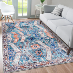 Rugs Depot Ð Kilim Red Medallion Washable Rug Ð Design NL1015