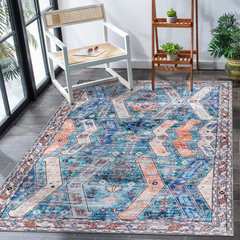 Rugs Depot Ð Kilim Red Medallion Washable Rug Ð Design NL1015