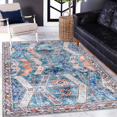 Rugs Depot Ð Kilim Red Medallion Washable Rug Ð Design NL1015