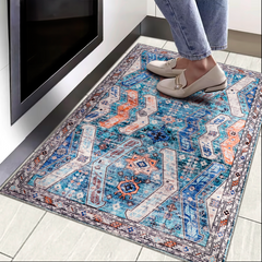 Rugs Depot Ð Kilim Red Medallion Washable Rug Ð Design NL1015