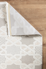 Rugs Depot Cream Modern Boyut BY003 Area Rug – Polypropylene and Polyester, Non‑Shed, Easy‑Clean, Durable | Bedroom, Study, Kids Room, Entryway