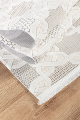 Rugs Depot Cream Modern Boyut BY003 Area Rug – Polypropylene and Polyester, Non‑Shed, Easy‑Clean, Durable | Bedroom, Study, Kids Room, Entryway