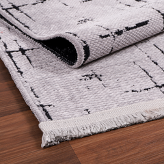 Machine Washable Rug NT201 – GREY Soft Chenille