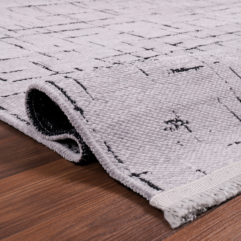 Machine Washable Rug NT201 – GREY Soft Chenille