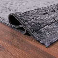 Machine Washable Rug NT201 – DARK GRAY Soft Chenille