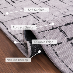 Machine Washable Rug NT201 – GREY Soft Chenille