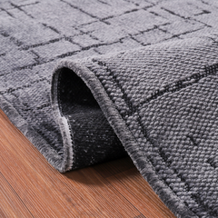 Machine Washable Rug NT201 – DARK GRAY Soft Chenille