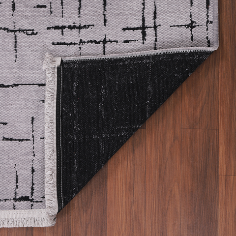 Machine Washable Rug NT201 – GREY Soft Chenille
