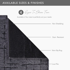 Machine Washable Rug NT201 – DARK GRAY Soft Chenille