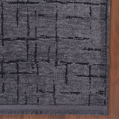 Machine Washable Rug NT201 – DARK GRAY Soft Chenille
