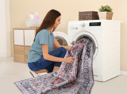 Rugs Depot Bohemian Grey Striped Washable Rug Design K1