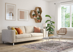 Vintage Area Rug 7659 – Beige Traditional Pattern