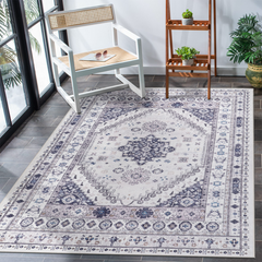 Rugs Depot - Modern Beige Floral Washable Rug - Design KELIM2001