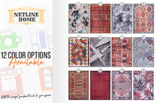 Rugs Depot NH1317 – Machine Washable Bokhara Red Rug | Classic Geometric Oriental Carpet for Living Room & Bedroom