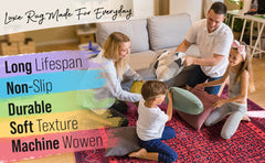 Rugs Depot NH1317 – Machine Washable Bokhara Red Rug | Classic Geometric Oriental Carpet for Living Room & Bedroom