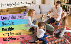 Rugs Depot NH1316 – Machine Washable Caucasian Tribal Rug | Multicolor Striped Oriental Carpet for Living Room & Bedroom