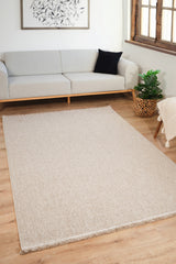 Rugs Depot White Modern Ecoloop EC001 Area Rug – 100% Polyester, Non‑Shed, Easy‑Clean, Durable | Bedroom, Study, Kids Room, Entryway