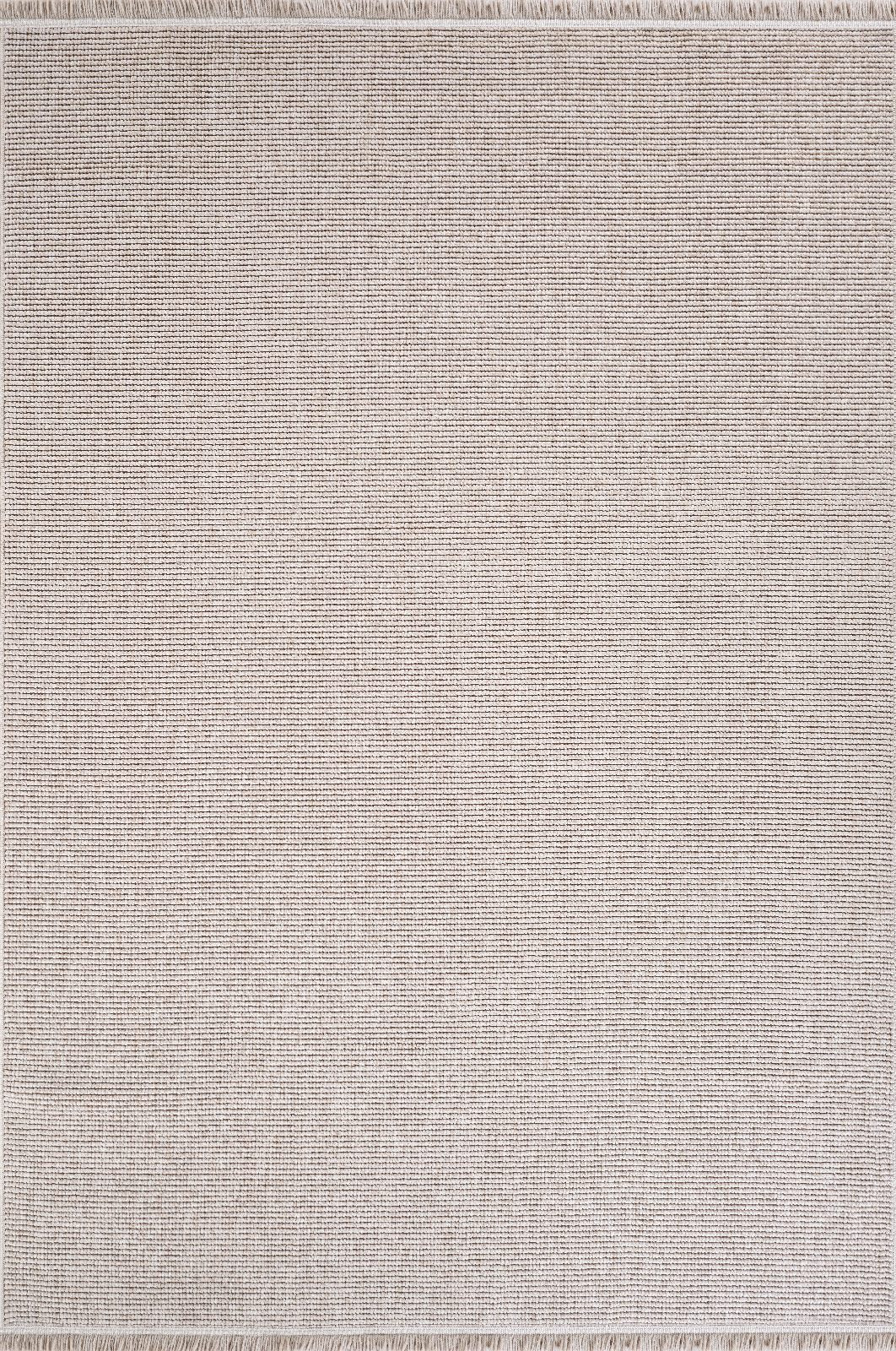 Rugs Depot White Modern Ecoloop EC001 Area Rug – 100% Polyester, Non‑Shed, Easy‑Clean, Durable | Bedroom, Study, Kids Room, Entryway