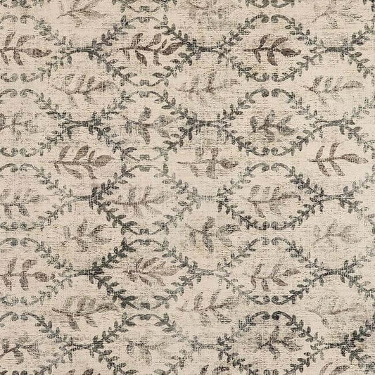 Eco-Washable Cream Rug Botanicals Design