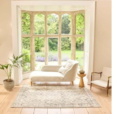 Eco-Washable Cream Rug Botanicals Design