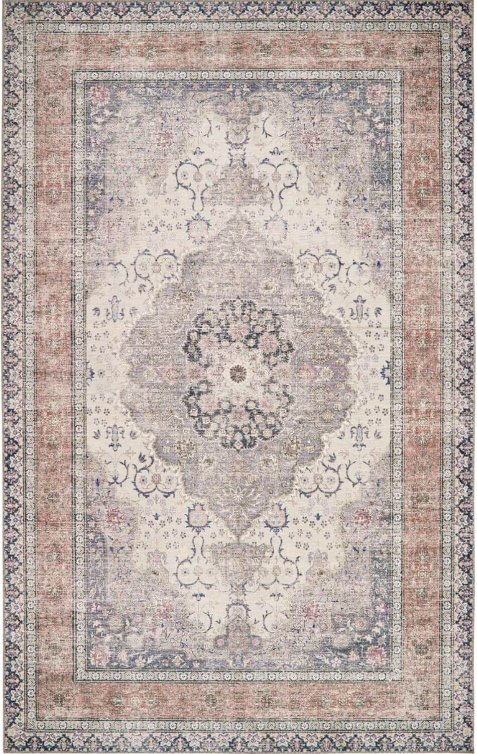 Washable Rug Eterna Medallion Design — top view