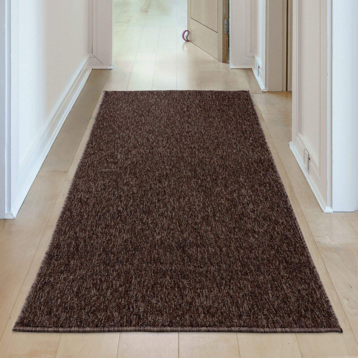 Flex Brown Low Pile Solid Rug — room photo 15