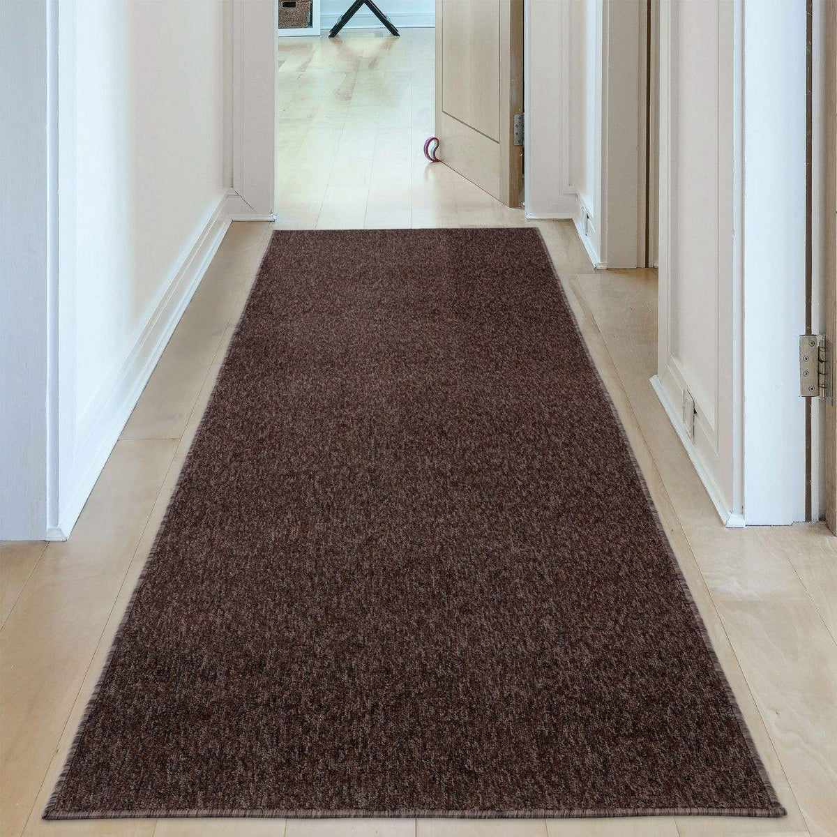 Flex Brown Low Pile Solid Rug — room photo 19