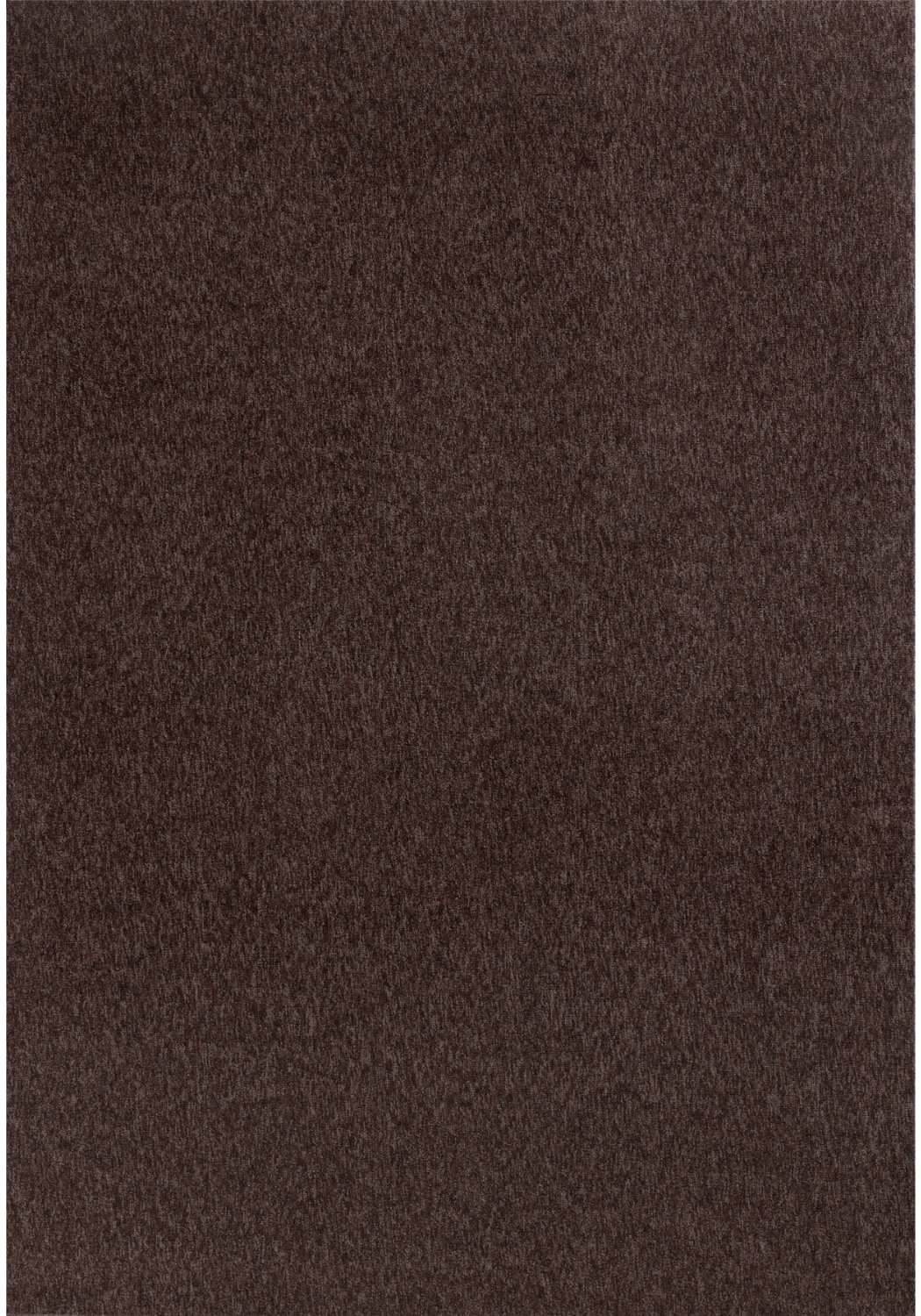 Flex Brown Low Pile Solid Rug — top view