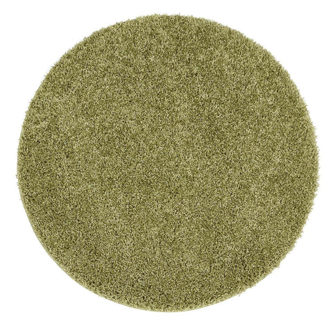 Washable Olive Green Shaggy Rug