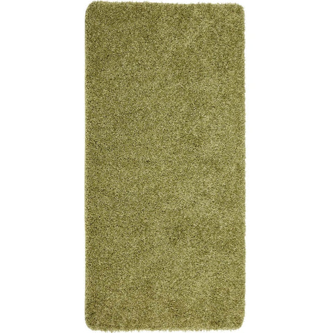 Washable Olive Green Shaggy Rug