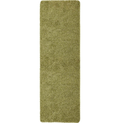 Washable Olive Green Shaggy Rug