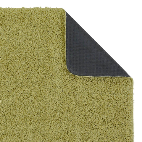 Washable Olive Green Shaggy Rug
