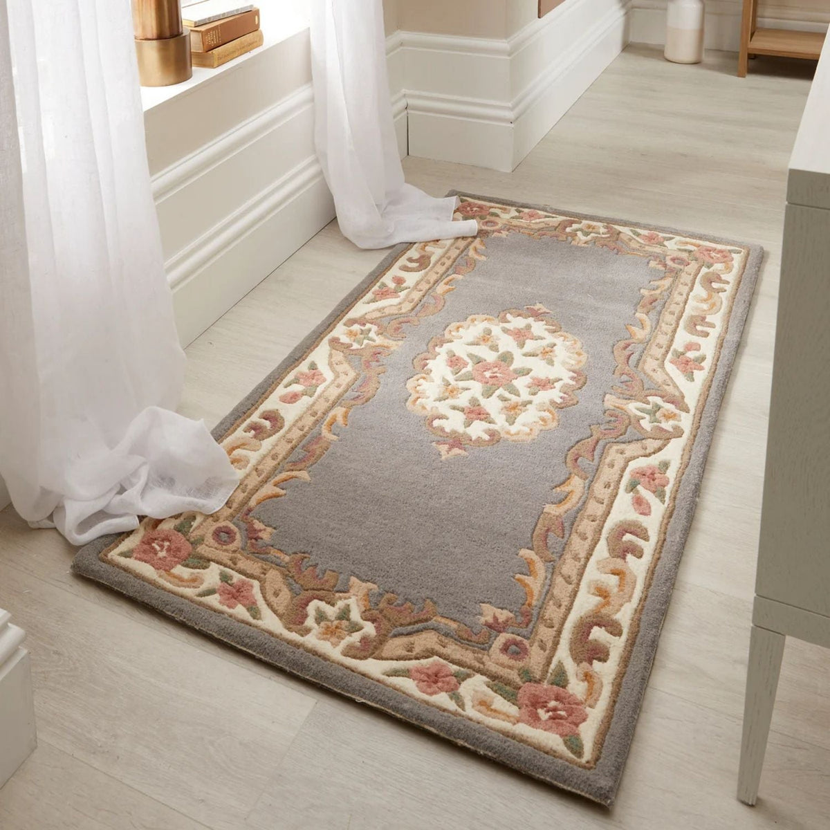 Shensi Grey Medallion Rug — room photo 5