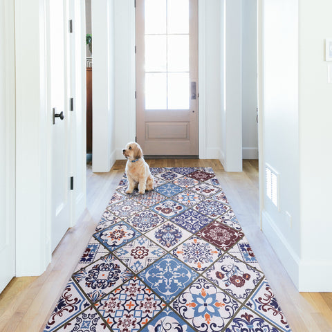 Rugs Depot Modern Beige Floral Washable Rug Design 4002