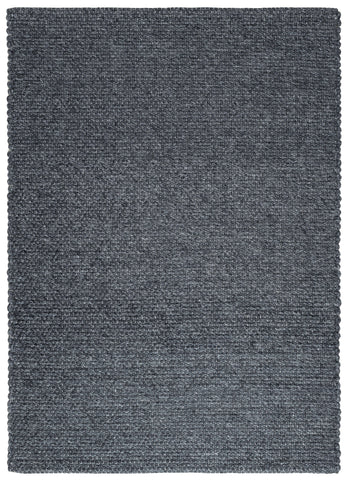 Solid Design Low Pile Eco Charcoal Rug